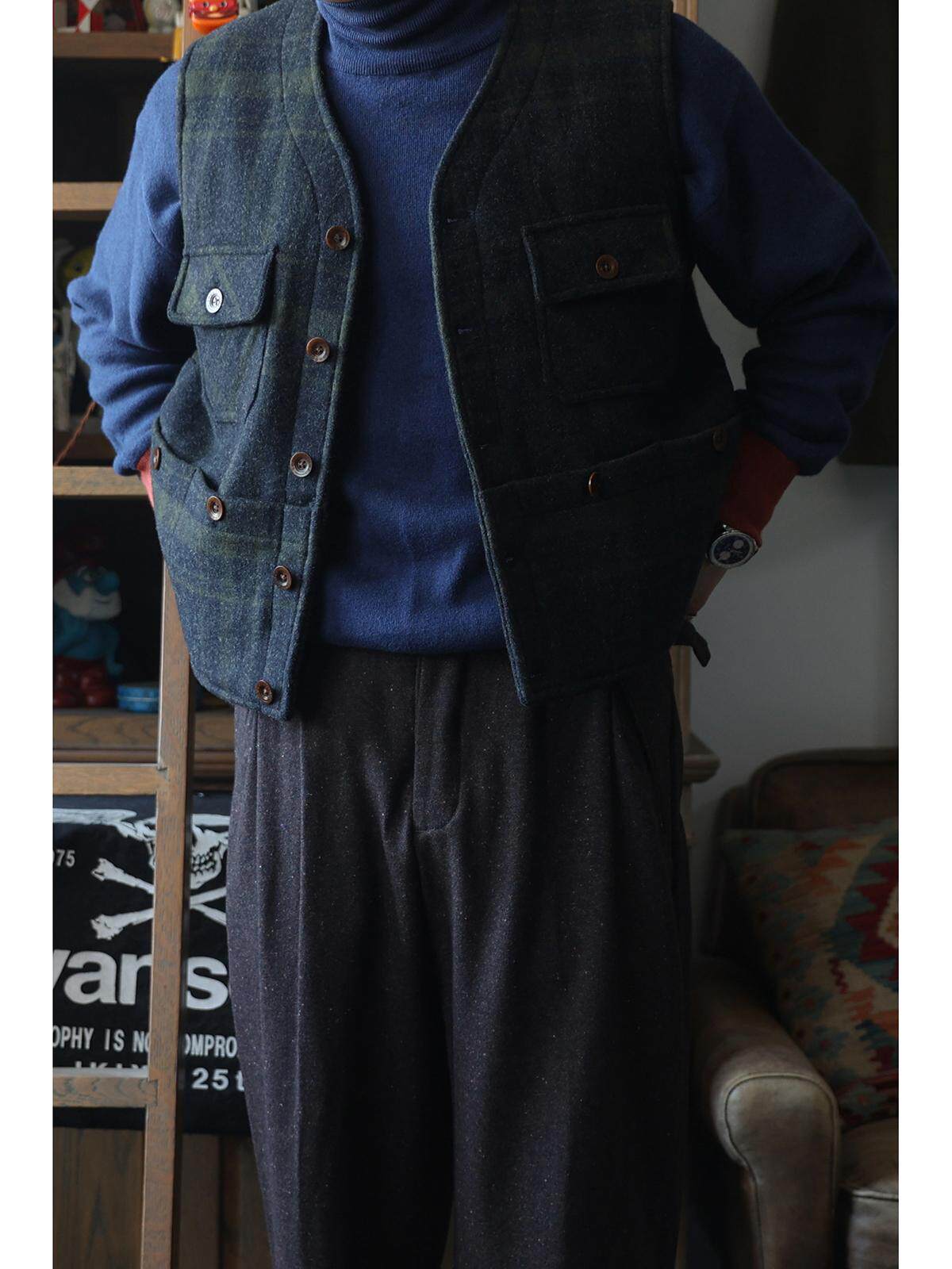 Leather Work Vest For Men - Chaleco de Trabajo Secondorder FW24 con