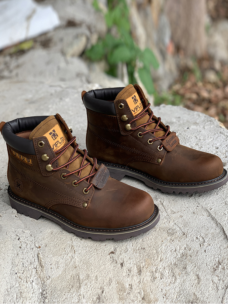 Leatherworking Classic - Botas de cuero genuino para hombre,
