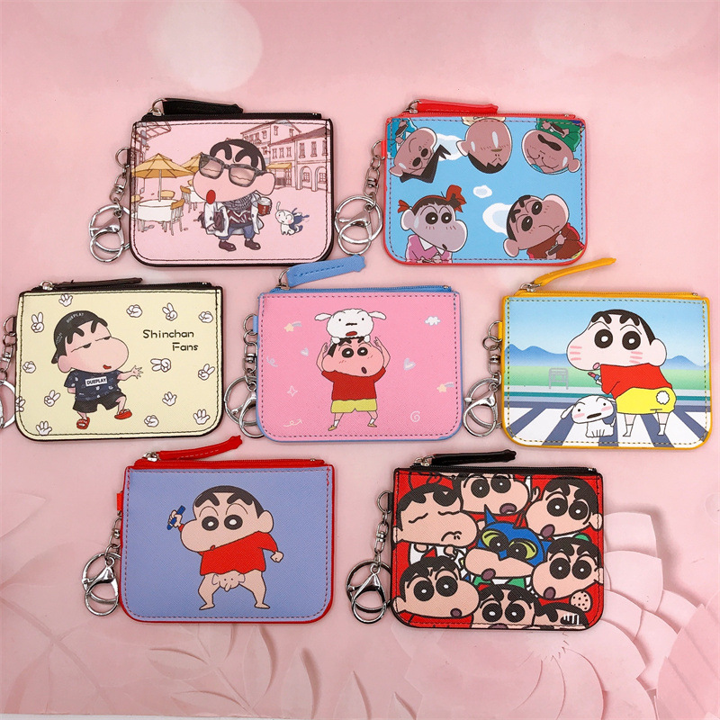 Leather Work Japan - Monedero con llavero de dibujos animados