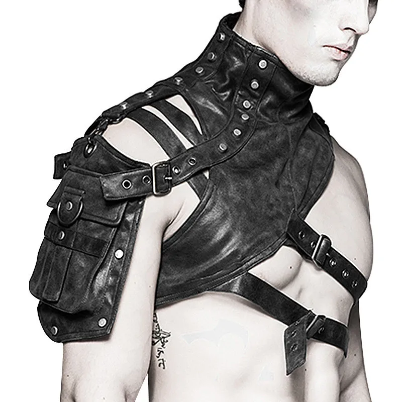 Leather Work Jacket - Armadura de cuero Medieval Steampunk, chaleco