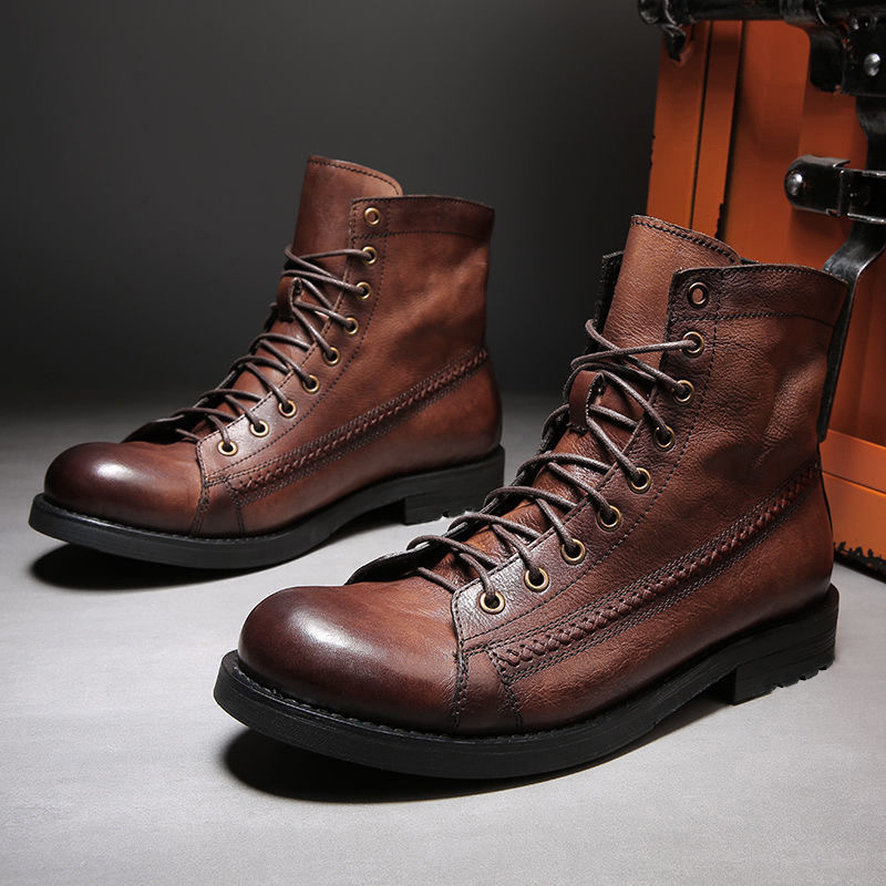 Leatherworking Classic - Botas de Tobillo para Hombre, Clásicas,