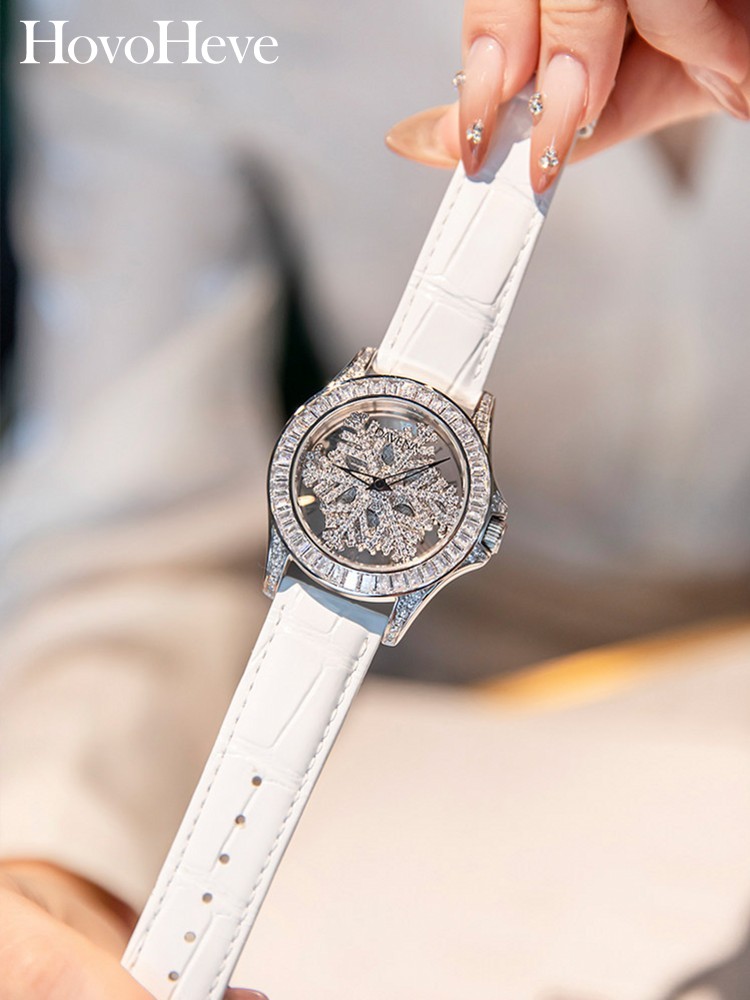 Leatherwork Ideas - Reloj de Cuarzo con Diamantes de