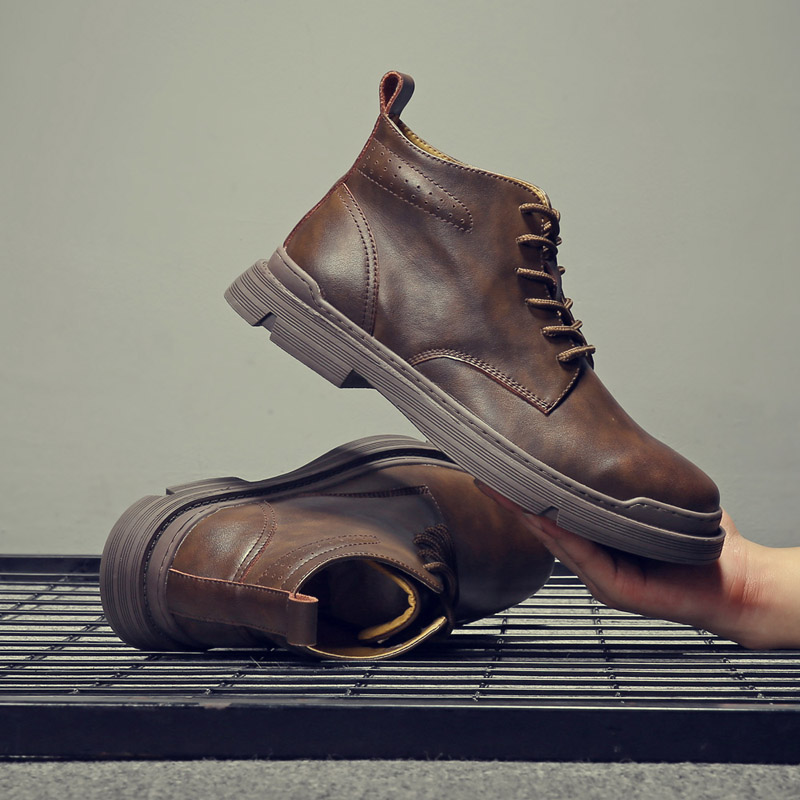 Leatherworking Classic - Yomior-zapatos de cuero genuino para hombre,