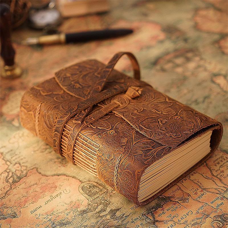 Leather Work Notebook - Cuaderno de cuero hecho a mano,