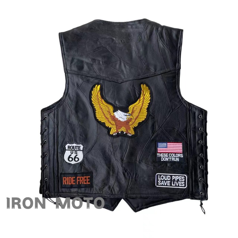 NUEVO Chaleco de Motocicleta p - Leather Work Jacket reseña y precio