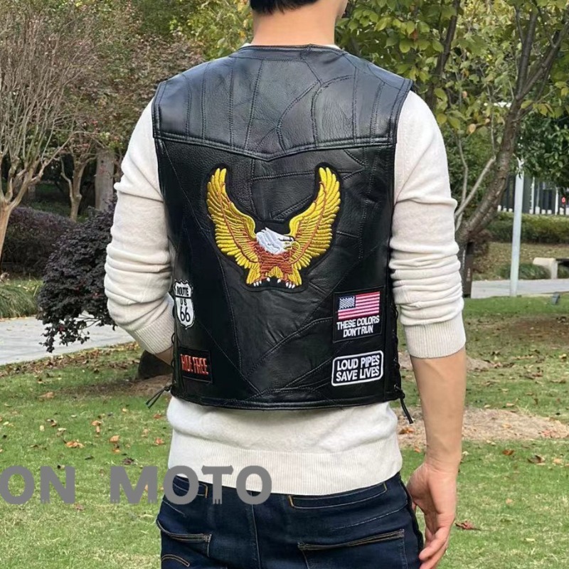 NUEVO Chaleco de Motocicleta p - Leather Work Jacket reseña y precio