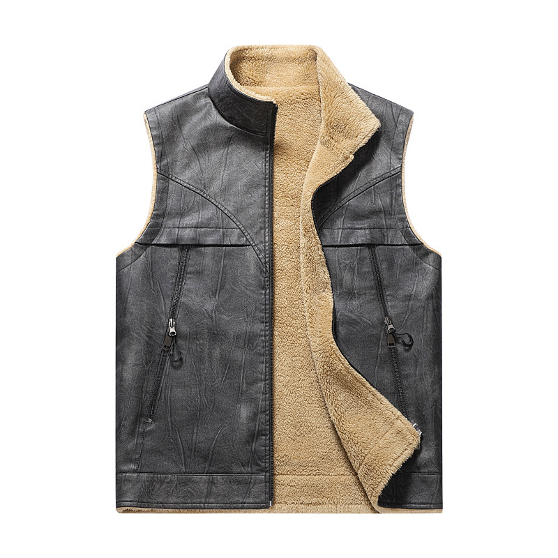 Otoño e Invierno nuevo chaleco - Leather Work Vest For Men reseña y precio