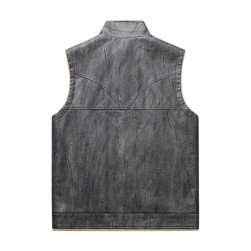 Otoño e Invierno nuevo chaleco - Leather Work Vest For Men reseña y precio
