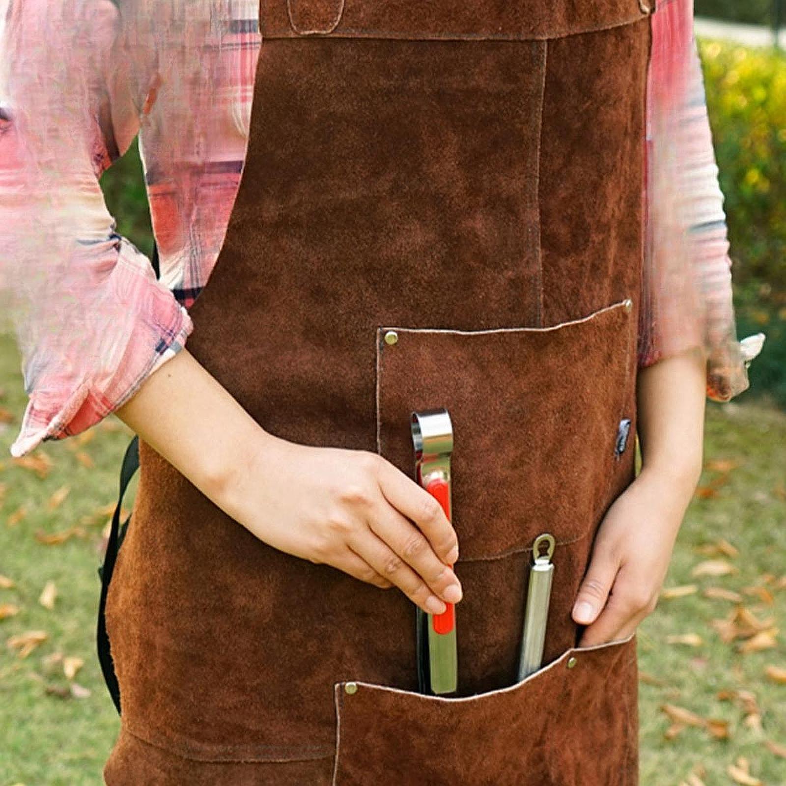 Delantal de trabajo delantal d - Leather Work Japan reseña y precio