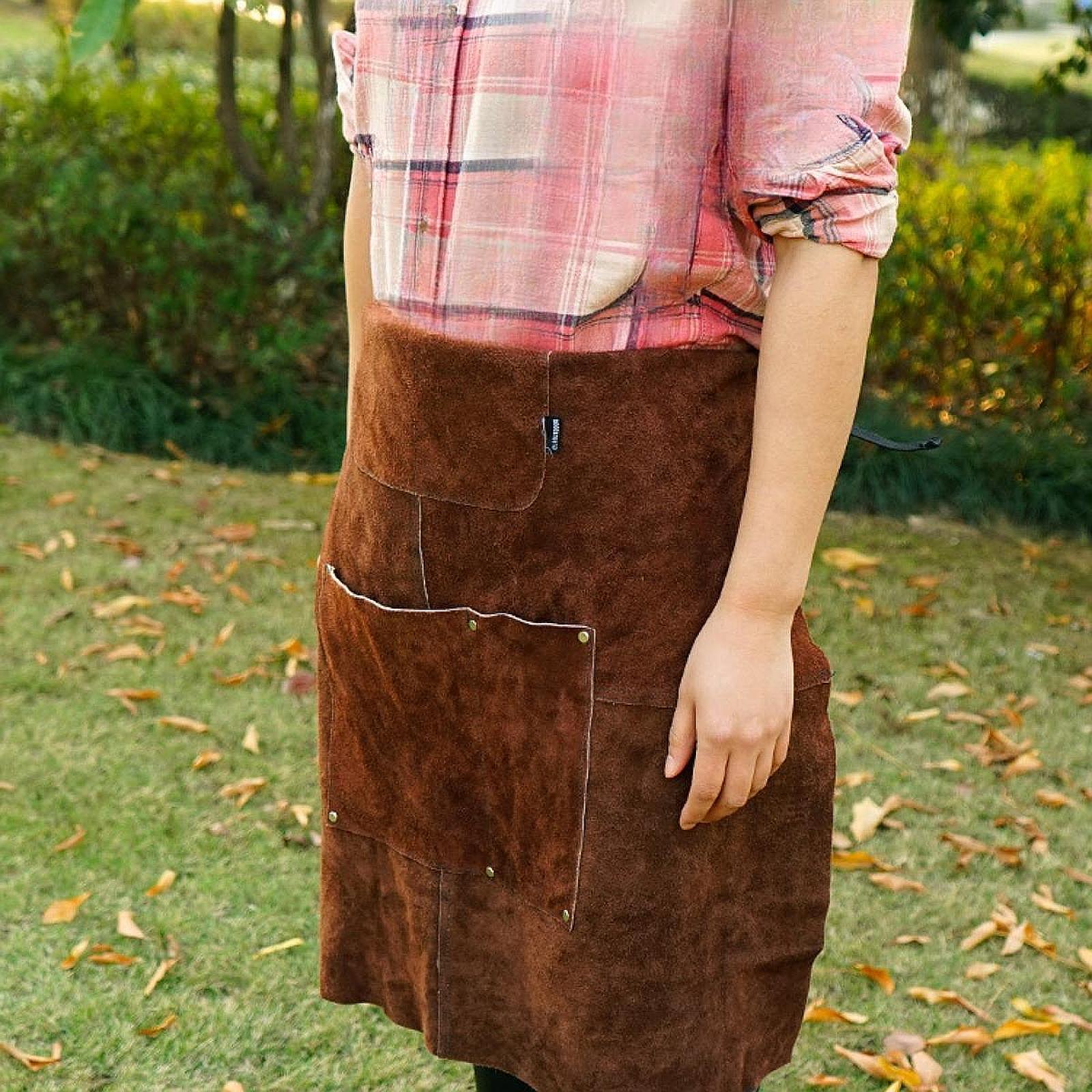 Delantal de trabajo delantal d - Leather Work Japan reseña y precio