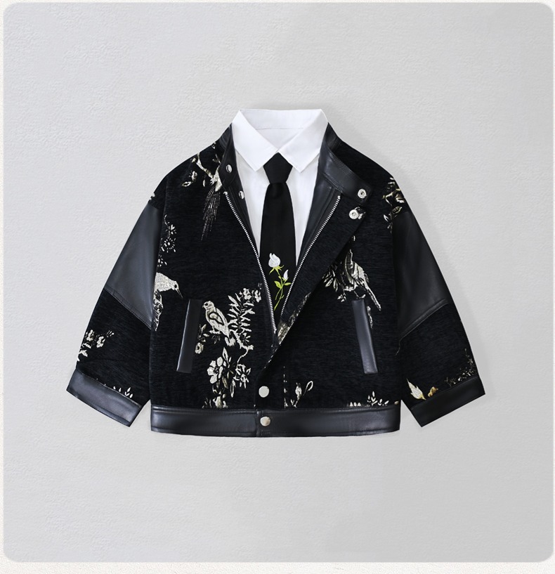 Chaqueta de cuero Pu con borda - Leather Work Jacket reseña y precio