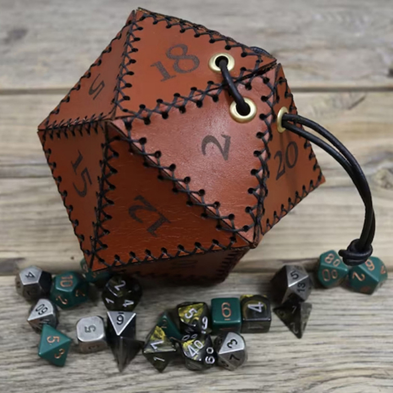 Bolsa de dados de cuero D20, c - Leatherwork Ideas reseña y precio
