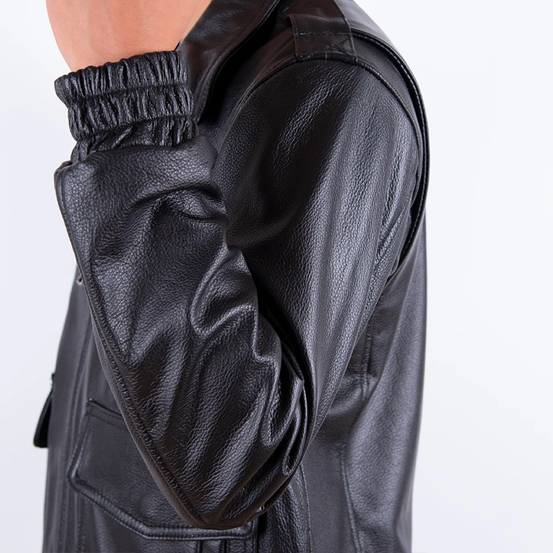 Chaqueta de cuero genuino para - Leather Work Jacket reseña y precio