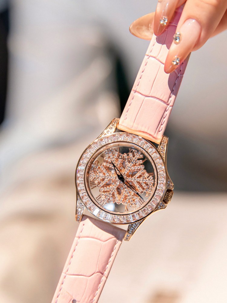 Reloj de Cuarzo con Diamantes  - Leatherwork Ideas reseña y precio