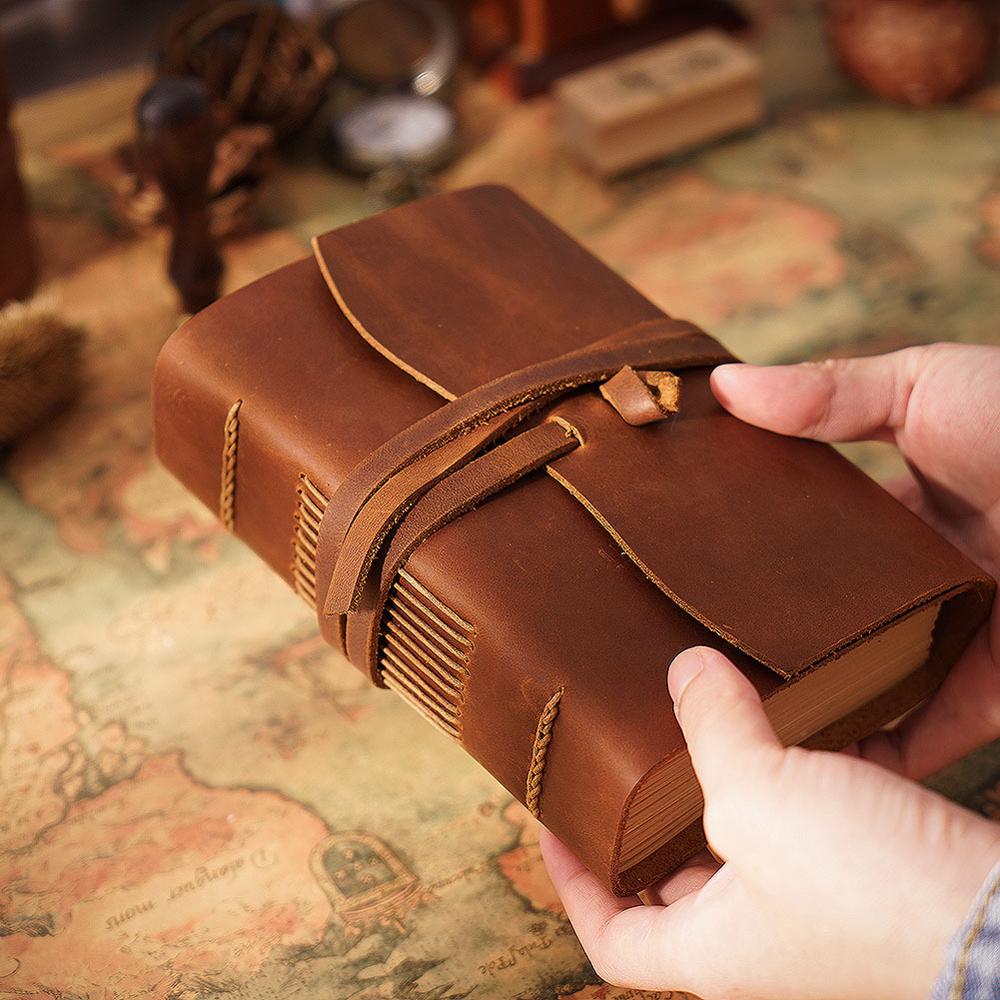 Cuaderno de cuero hecho a mano - Leather Work Notebook reseña y precio